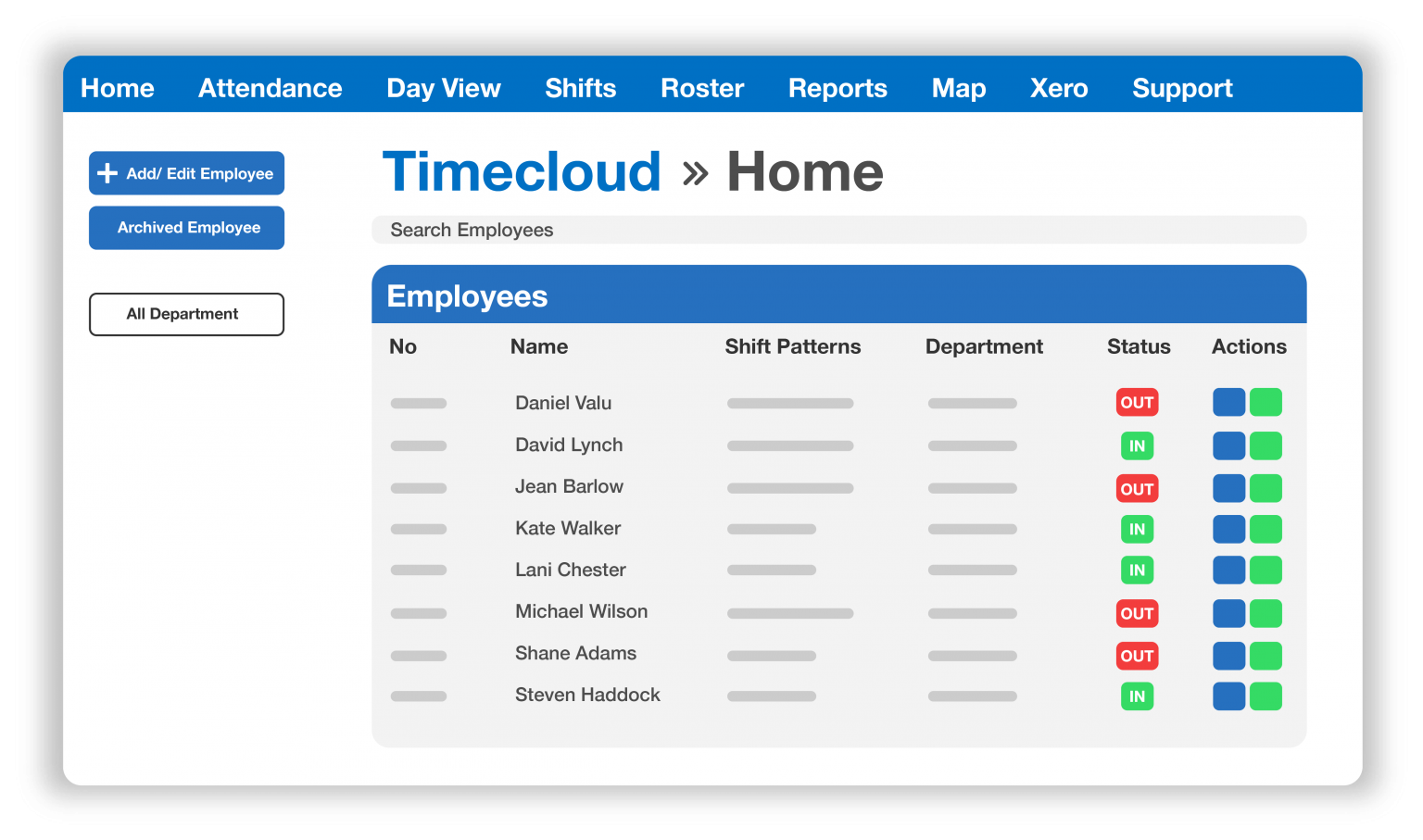 Employee Time and attendance software Payroll Integration Mobile App