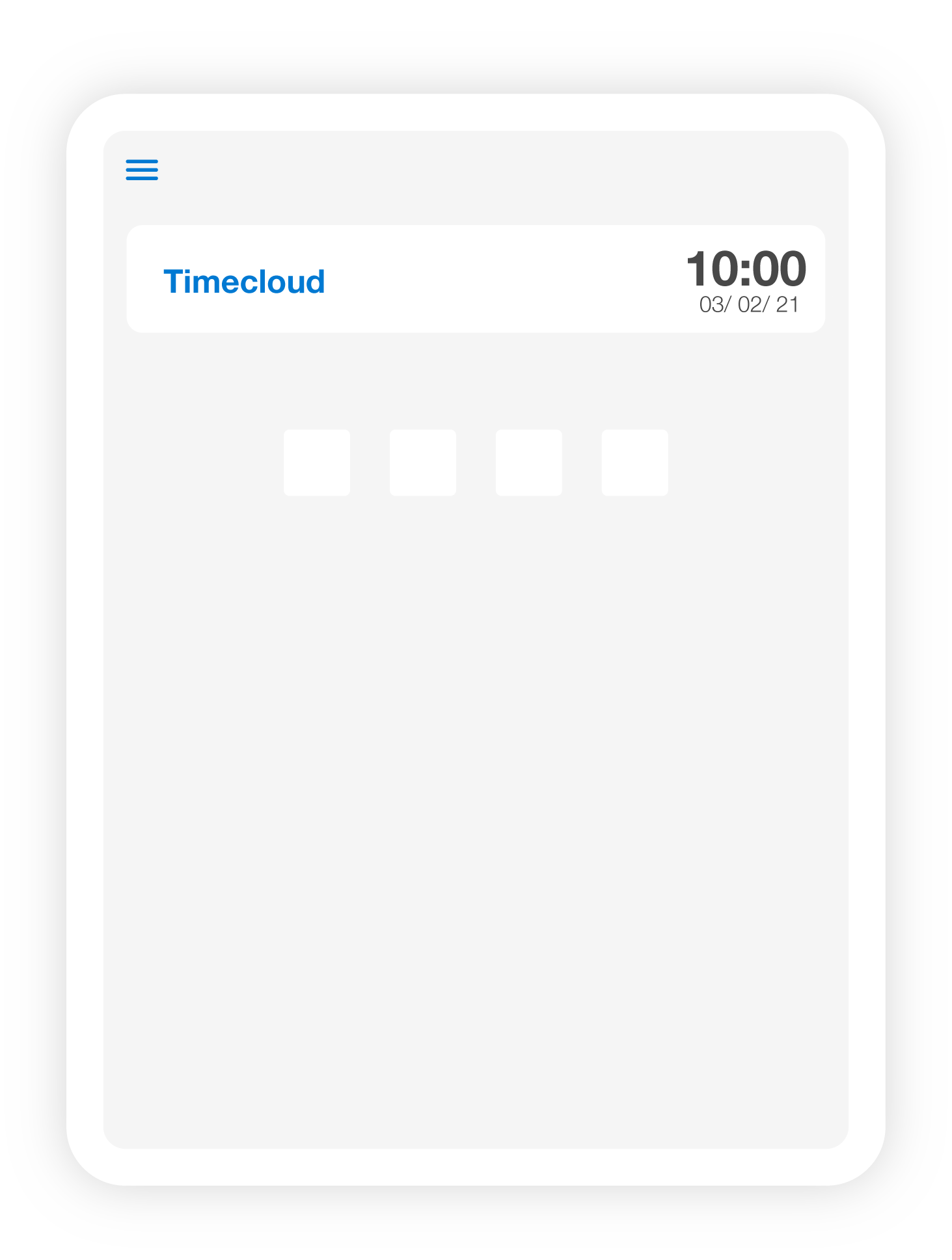 Timecloud Time and Attendance iPad App Kiosk View