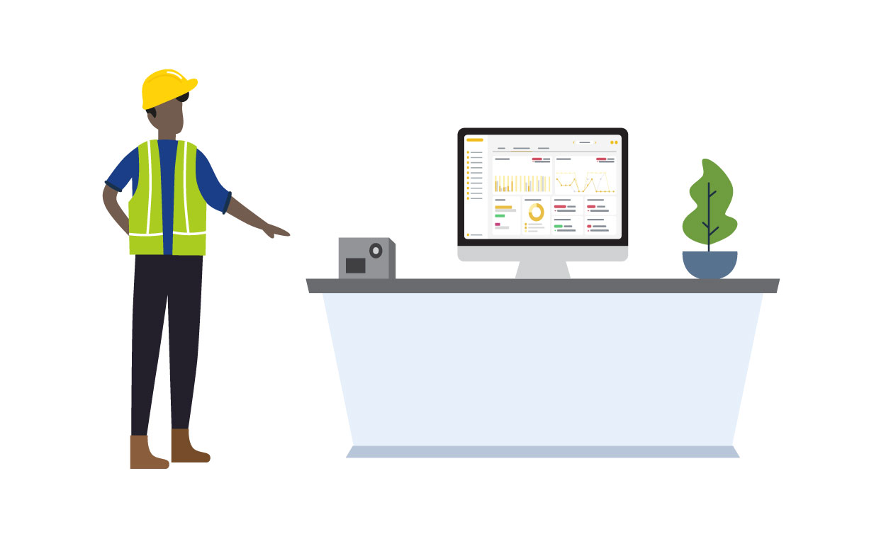 Timecloud Time and Attendance Manufacturing Illustration