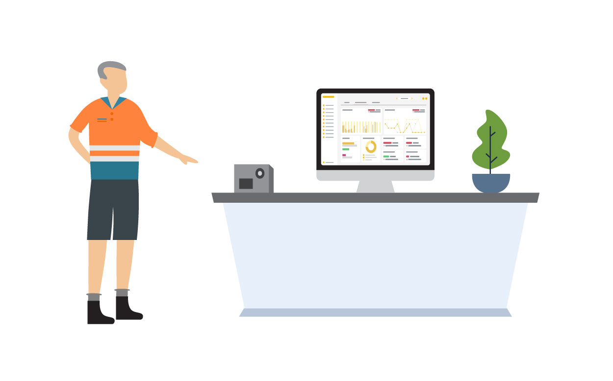 Timecloud Time and Attendance Transportation Illustration