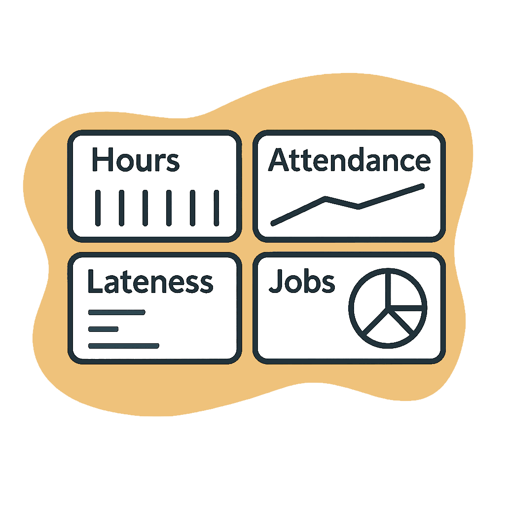 Reports Orange Icon Timecloud Dashboards Icon