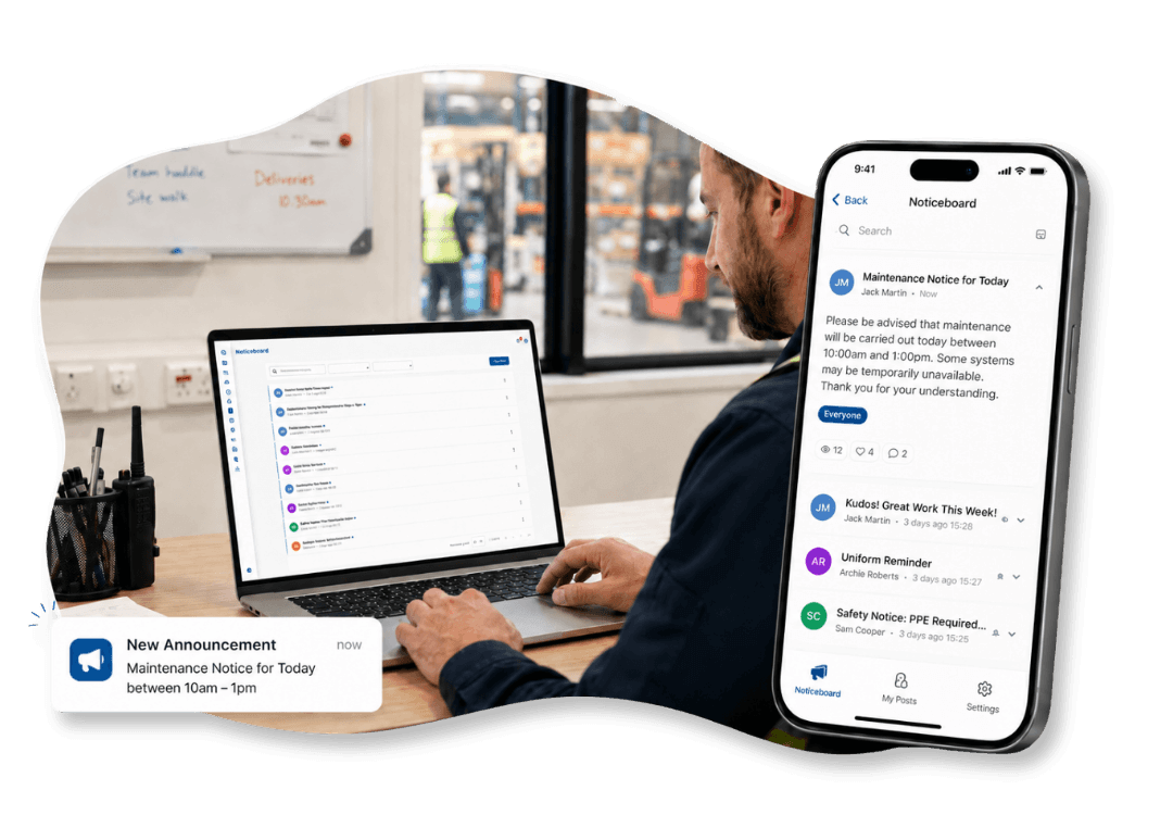 Timecloud staff announcements module