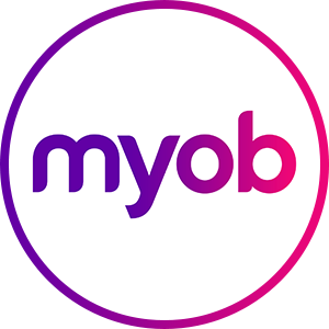 MYOB logo - integrates with Timecloud